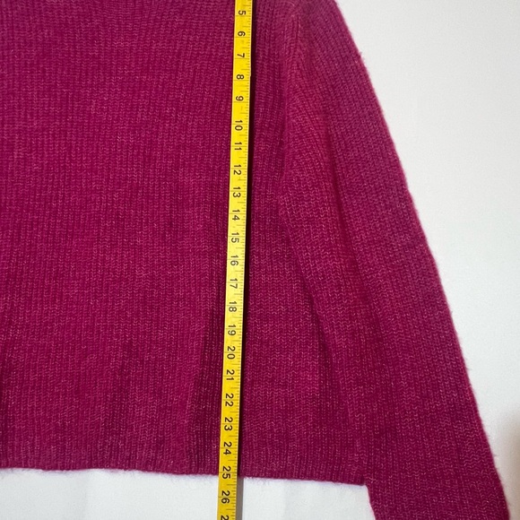 Banana Republic Women fuschia Magenta Crew Neck Sweater XL/TG Wool Alpaca blend - Picture 5 of 8